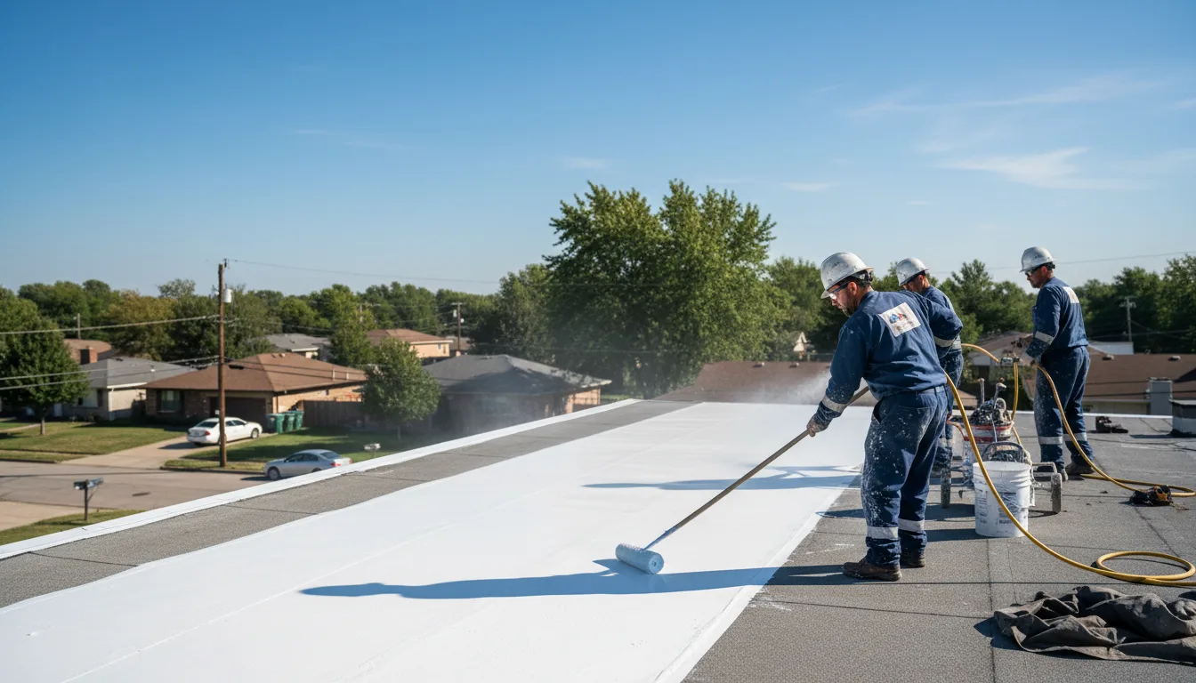 Commercial roof coating in Ellery, IL near me